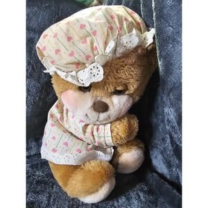 Fisher-Price Sleepytime Girl Bear with Cap & Gown 12" Plush - 1985 Vintage